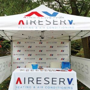 AIRE SERV TENT SET UP