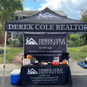 CUSTOM REAL ESTATE TENT WITH BACKDROP