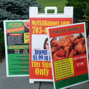 A FRAME SIGNS AND INSERTS