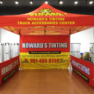 RED TENT WITH SUN POP-UP CANOPY