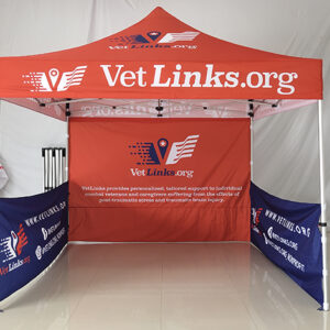 CUSTOM VETERANS HELP TENT CANOPY