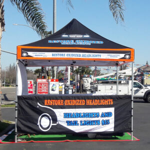 CUSTOM VEHICLE HEADLIGHT RESTORATION TENT