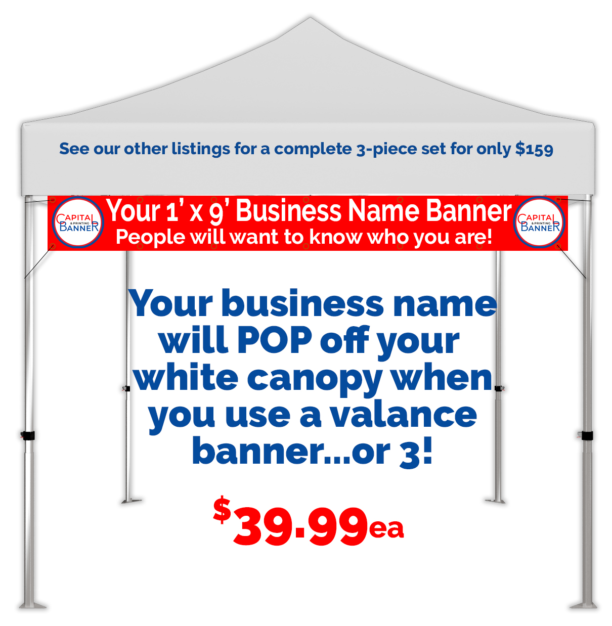 Custom Tent Canopy Valance Banner