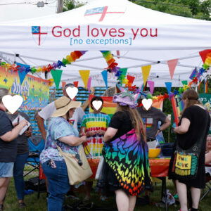 EPISCOPAL CHURCH TENT SAYING GOD LOVES YOU