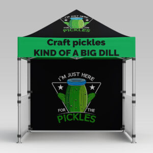 BLACK TENT WITH FUNNY PICKLE LOGO