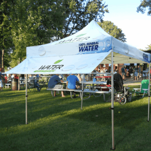 AWNING ON A POP UP TENT CANOPY