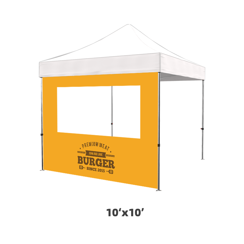 TENT WALL WITH A PVC WINDOW