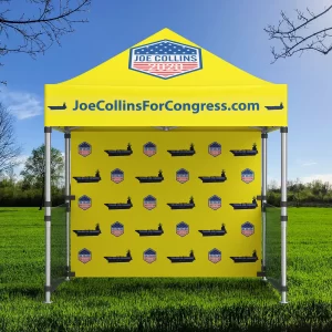 YELLOW TENT OF CONGRESSIONAL CANDIDATE